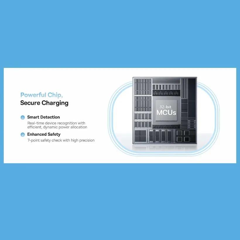 پاوربانک باسئوس مدل Picogo P10076803123 ظرفیت 10000mAh توان 45 وات همراه با کابل متصل image gallery