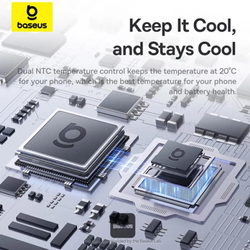 شارژر وایرلس مگنتی و فن خنک کننده موبایل باسئوس مدل  Baseus MagPro II BS-PS036 توان 15 وات image gallery