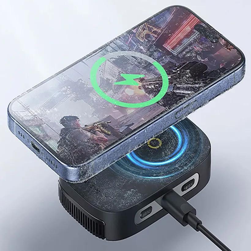 شارژر وایرلس مگنتی و فن خنک کننده موبایل باسئوس مدل  Baseus MagPro II BS-PS036 توان 15 وات image gallery