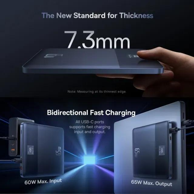 پاوربانک فوق نازک 12000 باسئوس مدل  Baseus Blade 2 P10063801323 توان 65 وات image gallery