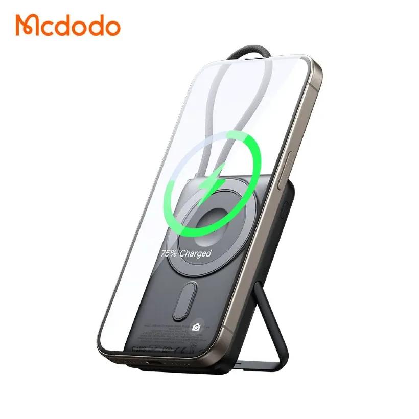 پاوربانک وایرلس 10000 مگنتی مک دودو مدل  MC-6320 توان 20 وات دارای کابل متصل و استند image gallery