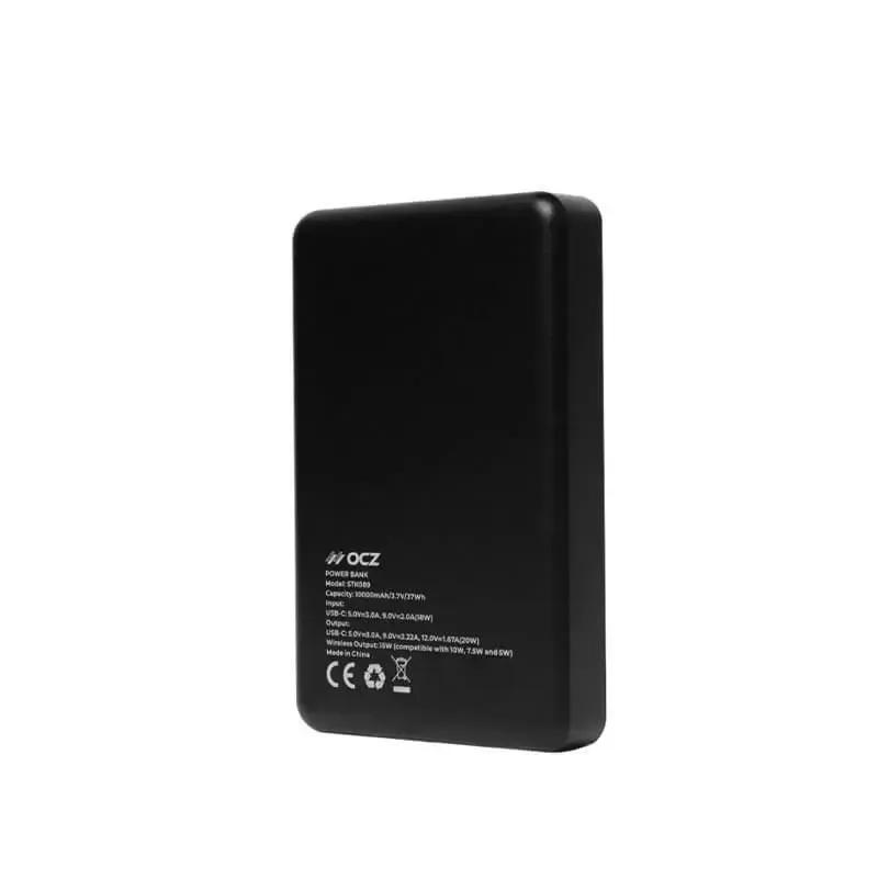 پاوربانک بی‌سیم OCZ همراه کابل Type-C to Type-C/آداپتور شارژر 30 وات/تبدیل سه کاره ظرفیت 10000 میلی‌آمپر ساعت image gallery