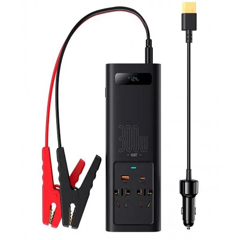 شارژر فندکی و چند راهی برق خودرو باسئوس مدل  IGBT CI30-02 Power Inverter CGNB010101 توان 300 وات image gallery