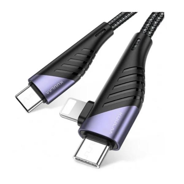 کابل شارژ تایپ سی به تایپ سی /لایتنینگ کولا مدل  KL-X47 یک متر ۶۰ وات  image gallery