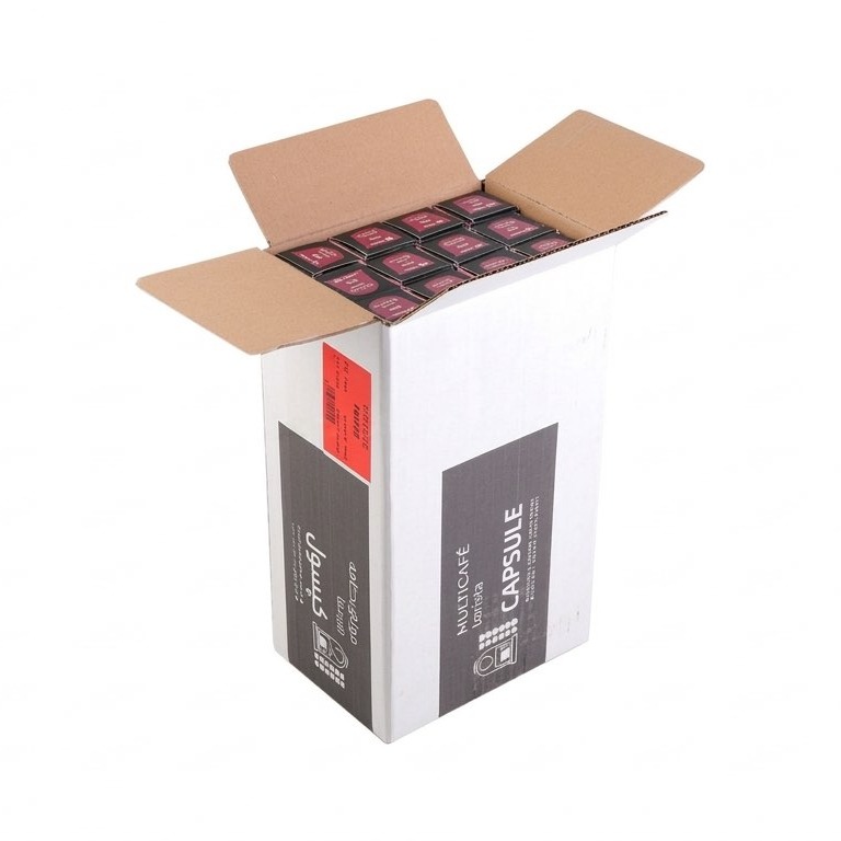 کپسول قهوه اسپرسو مولتی کافه مدل ( FORTE ) ترکیب 100 درصد روبوستا بسته 10 عددی (کارتن 12 بسته‌ای) image gallery