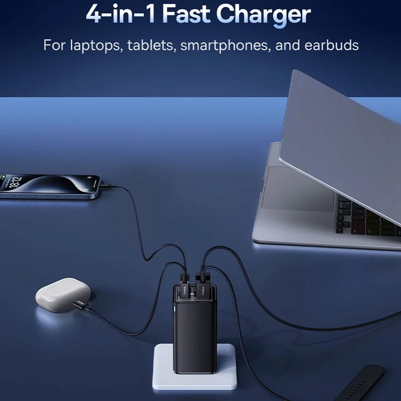 شارژر دیواری باسئوس مدل Baseus GaN6 Pro 100W همراه با کابل - مشکی image gallery
