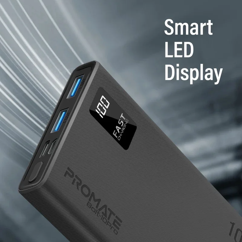 پاوربانک پرومیت مدل Promate BOLT-10PRO.BLACK ظرفیت 10000 میلی آمپر ساعت image gallery