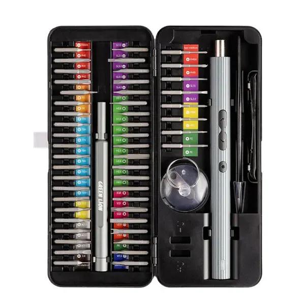 کیت پیچ گوشتی شارژی گرین لاین مدل  58 IN 1 Electric Screwdriver Set GN58IN1ELSDBK