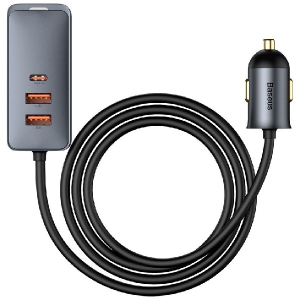 شارژر فندکی باسئوس مدل Share Together CCBX-120U3 CCBT-B0G Car Charger دارای 4 پورت و توان 120 وات