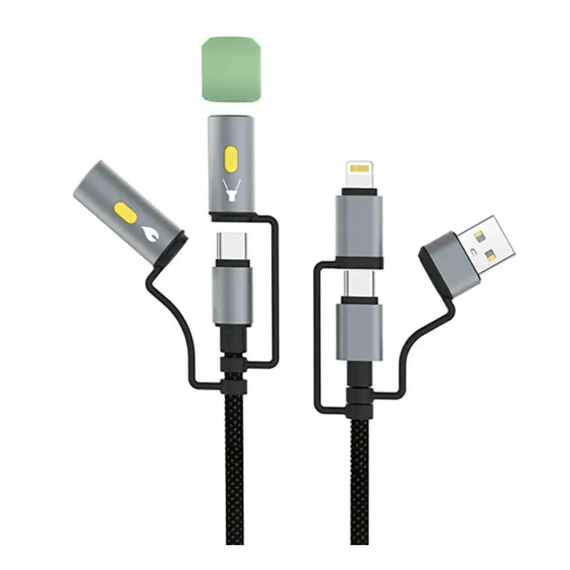 کابل چندکاره بیوا مدل C-39 6 in 1 Multifunction Data Cable طول 1.2 متر توان 60 وات