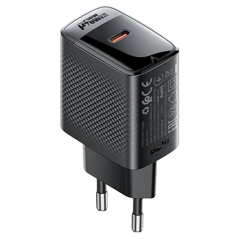 شارژر دیواری ایس فست مدل A102 PD30W GaN Fast Charger توان 30 وات