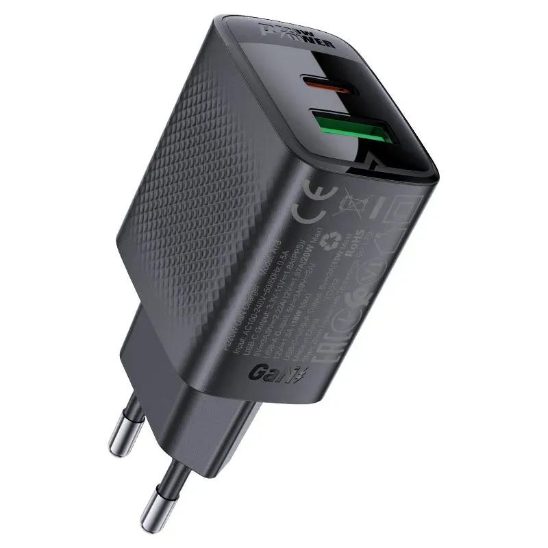 شارژر دیواری ایس فست مدل A78 PD20W GaN Fast Charger توان 20 وات