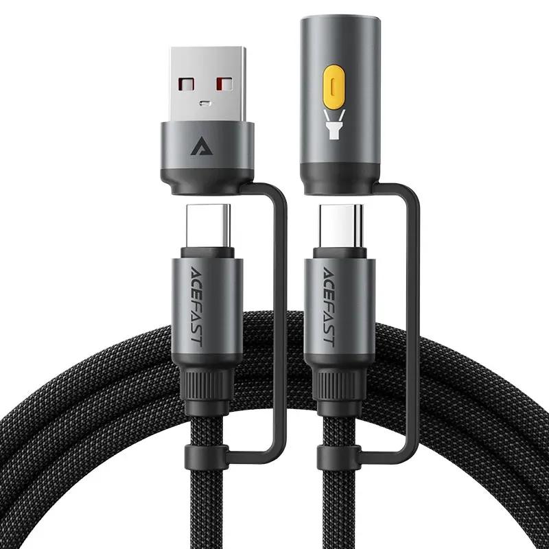 کابل Type-C به Type-C چندکاره ایس فست مدل J5 Acewire Pro طول 1.2 متر توان 60 وات