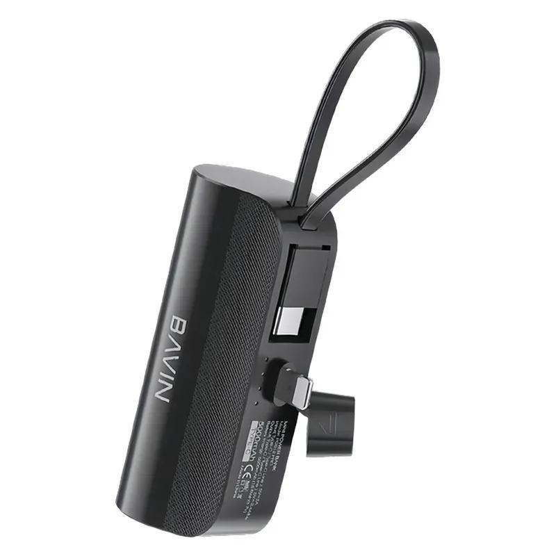 پاوربانک 5000 باوین مدل PC013 Pro توان 18 وات همراه با کانکتور لایتنینگ