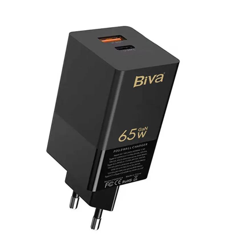 شارژر دیواری بیوا مدل HC-16 GaN توان 65 وات