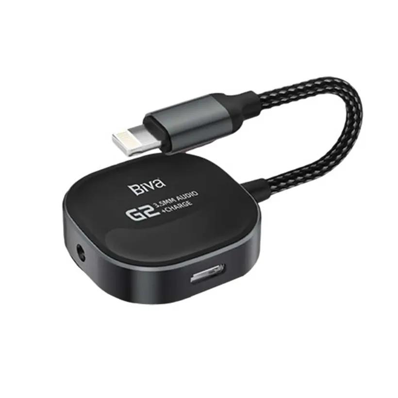 کابل تبدیل لایتنینگ اتصال همزمان هندزفری و شارژر مدل Jack-02L