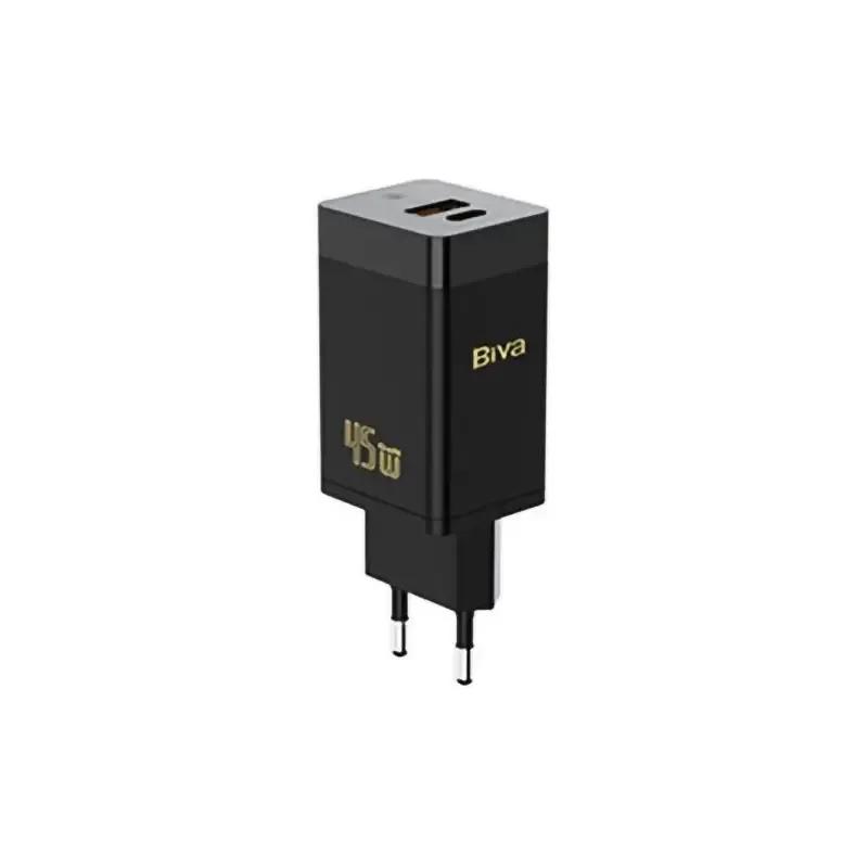 شارژر دیواری بیوا مدل HC-15 GaN توان 45 وات به همراه کابل
