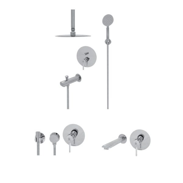 ست شیرآلات توکار شیبه مدل سهند همراه با مغزی