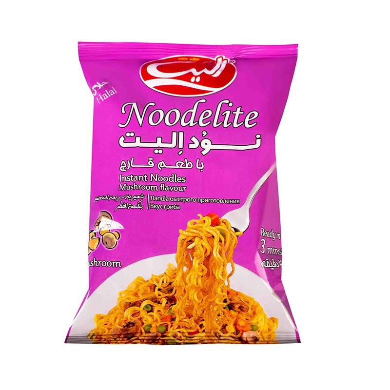 نودالیت با طعم قارچ الیت وزن 75 گرمی (کارتن 40 بسته‌ای)