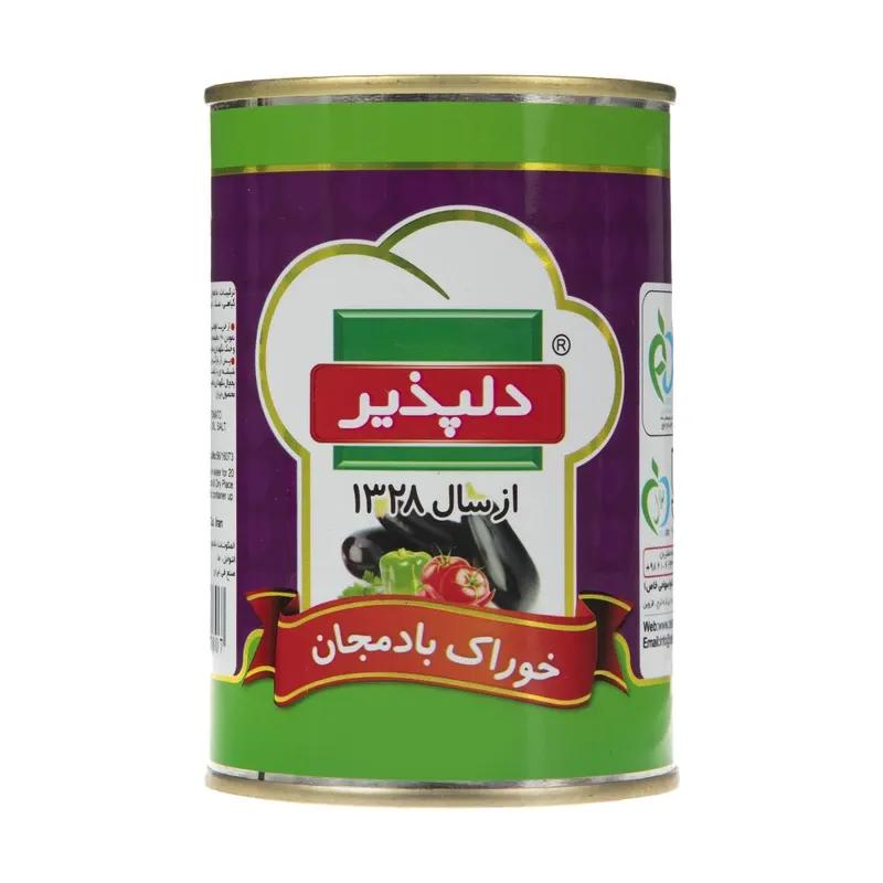 کنسرو خوراک بادمجان دلپذیر وزن 410 گرمی (بسته 24 عددی)