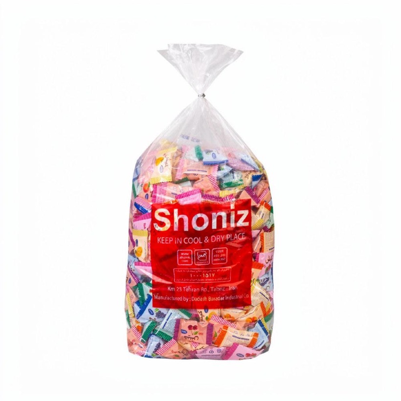 آبنبات با طعم میوه و مغز پاستیل کیش شونیز وزن 3 کیلوگرمی (1 بسته)