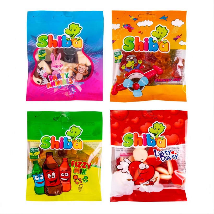 پاستیل شیبا وزن 65 گرمی (کارتن 32 بسته‌ای)