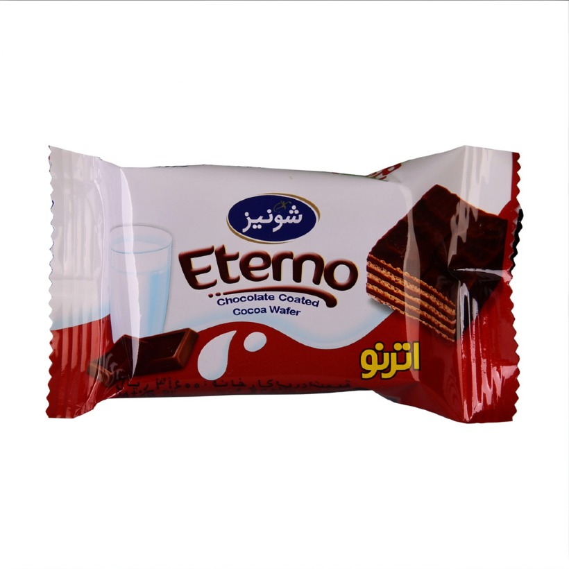ویفر با روکش شکلات اترنو شونیز وزن 24 گرمی (جعبه 24 عددی)