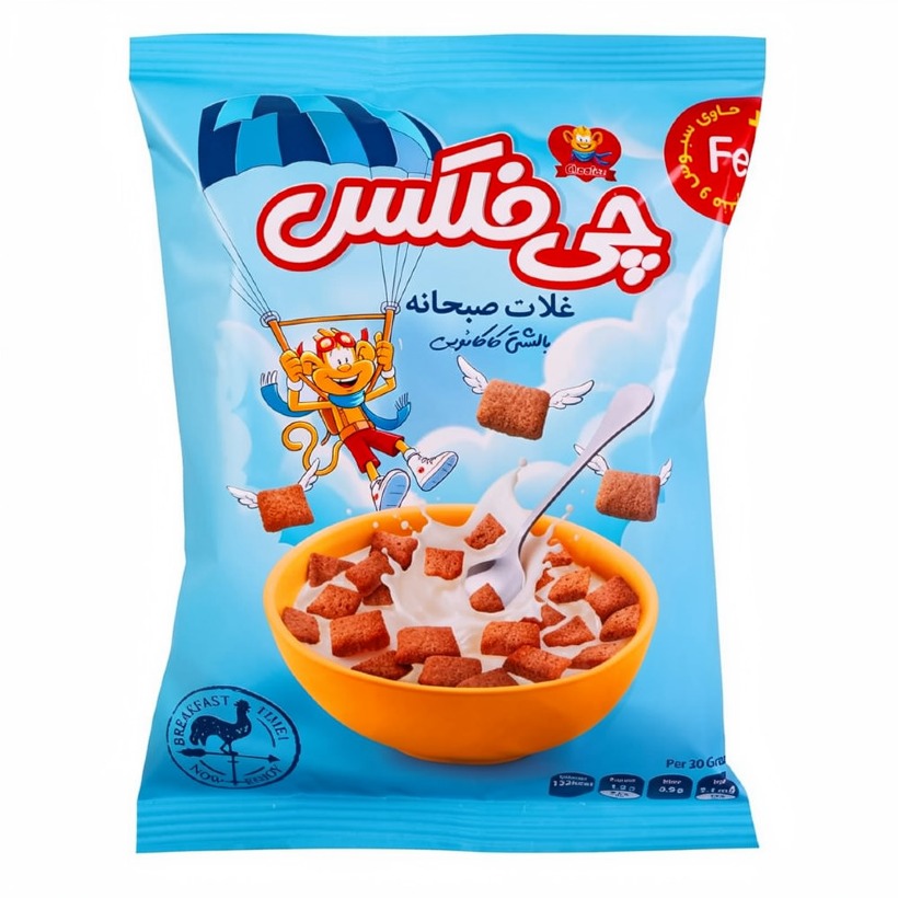 غلات صبحانه بالشتی کاکائویی چی فلکس چی توز وزن 55 گرمی (کارتن 40 بسته‌ای)