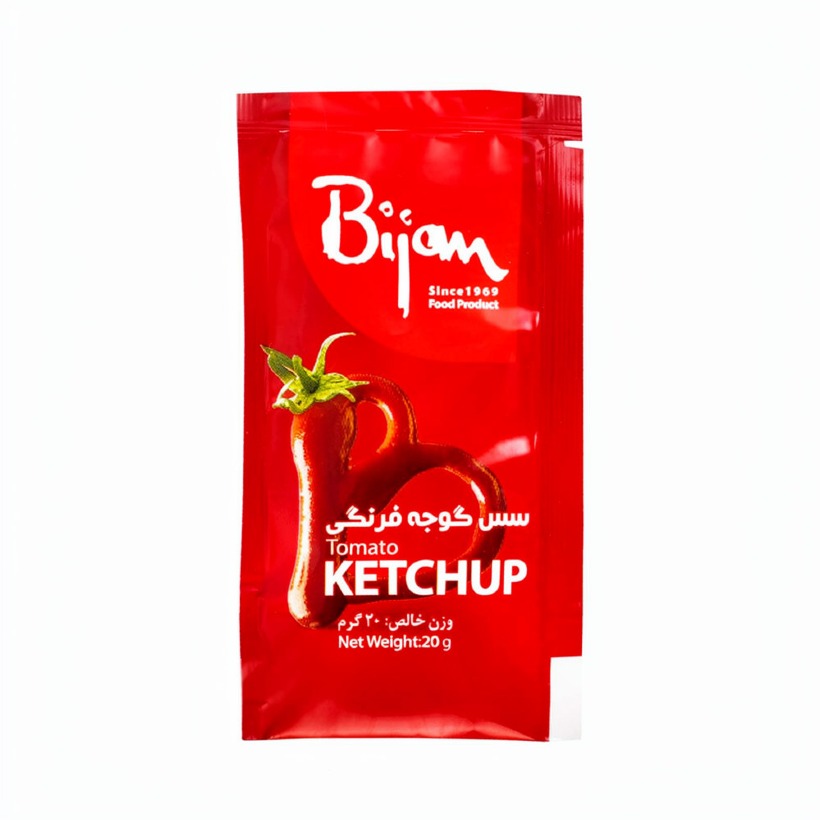 سس گوجه فرنگی بیژن تک نفره وزن 20 گرمی (کارتن 250 عددی)