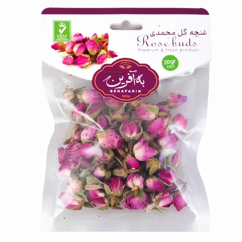 غنچه گل محمدی به آفرین وزن 20 گرمی (10 بسته)