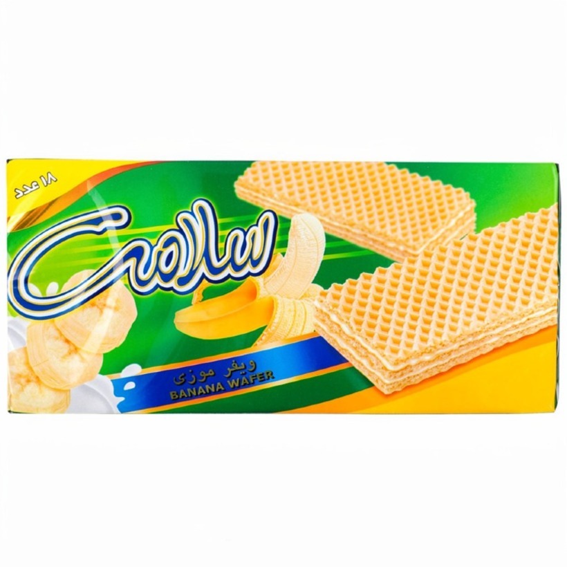 ویفر سلامت با طعم موز وزن 85 گرمی (کارتن 24 بسته‌ای)