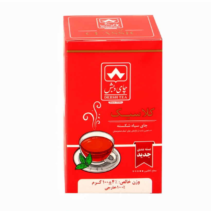 چای سیاه شکسته کلاسیک دبش وزن 100 گرمی (کارتن 50 عددی)