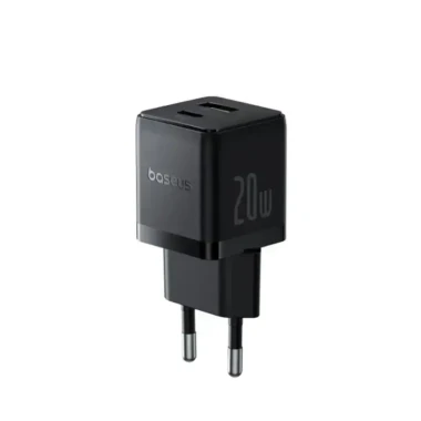 شارژر دیواری دو پورت باسئوس مدل Palm Fast Charger C+U توان 20 وات
