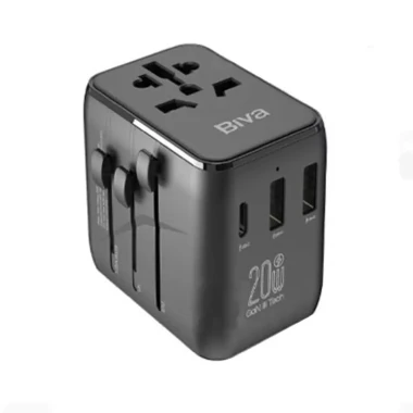 شارژر دیواری و مبدل برق بیوا مدل PS-08 GaN Universal Travel Adapter توان 20 وات