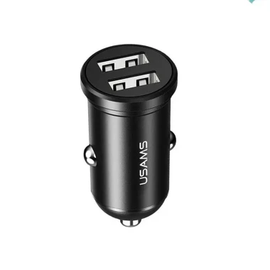 شارژر فندکی یوسمز مدل USAMS CC114 C20 2.4A Dual USB Mini Car Charger