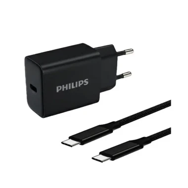 شارژر دیواری فیلیپس مدل Philips DLP5312NB توان 30 وات (به همراه کابل Type-C)