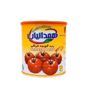کنسرو رب گوجه فرنگی همدانیان وزن 800 گرمی (بسته 12 عددی)