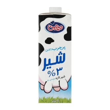 شیر پرچرب میهن حجم 1 لیتری (بسته 10 عددی)