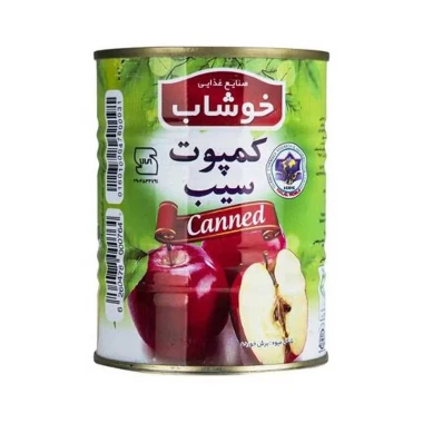 کمپوت سیب خوشاب وزن 350 گرمی (بسته 24 عددی)