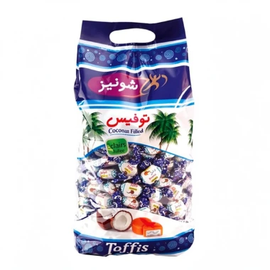 تافی مغزدار نارگیلی توفیس شونیز وزن 3 کیلوگرمی (بسته 1 عددی)