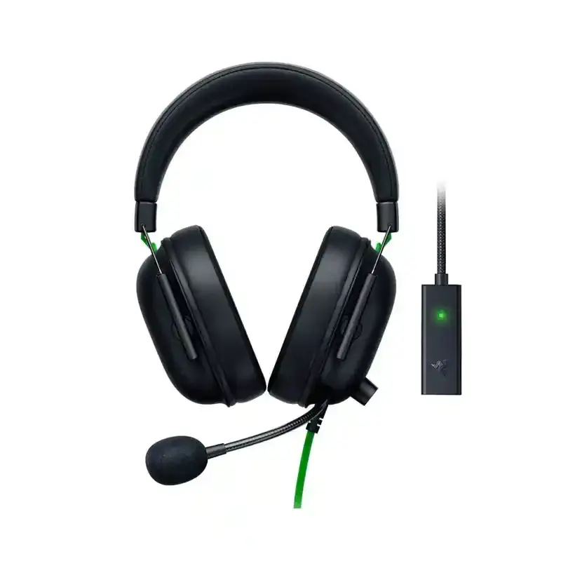 هدست گیمینگ باسیم ریزر مدل Blackshark V2 + USB SoundCard