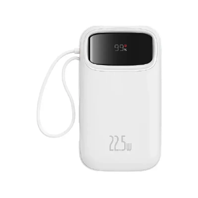 پاوربانک باسئوس مدل Qpow2 Dual Cable-22.5w با ظرفیت 10000 میلی‌آمپر ساعت