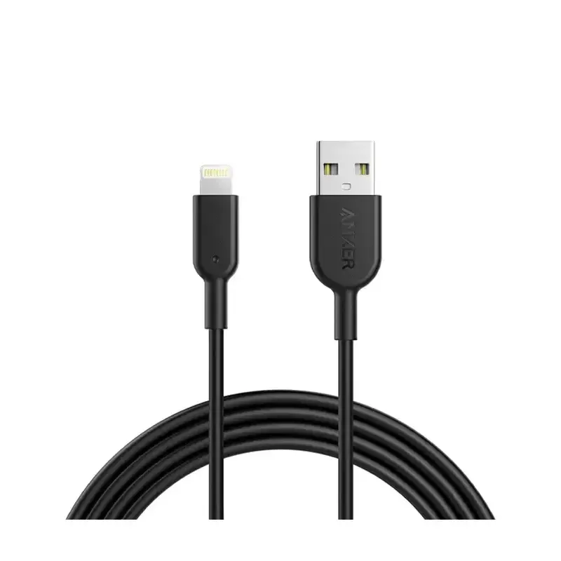 کابل شارژ انکر مدل مدل  PowerLine II USB-A to Lightning-A8432 با طول 90 سانتی‌متر