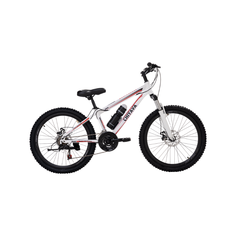 دوچرخه چیاوا مدل آکو دنده‌ای ۲۱ سرعته با ترمز دیسکی و دوشاخ کمک‌دار سایز ۲۴
