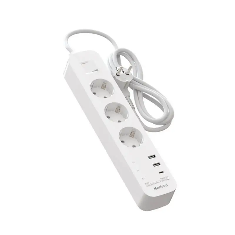 چندراهی برق هادرون مدل Hadron P343 کابل 1.8 متر با توان 30 وات