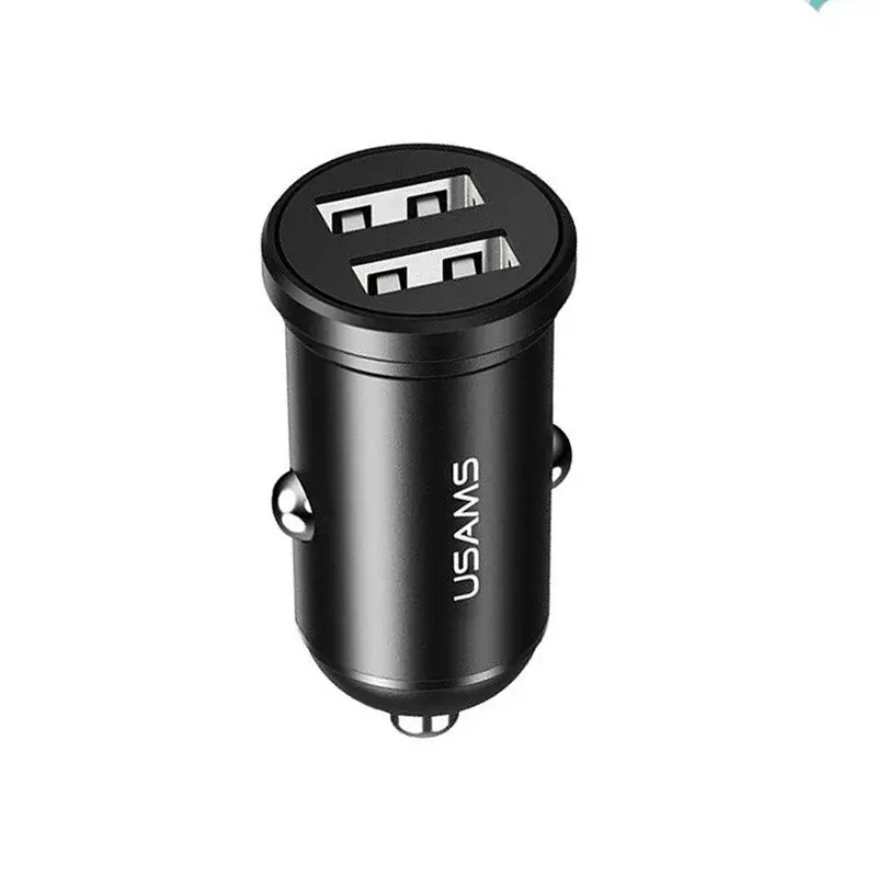 شارژر فندکی یوسمز مدل USAMS CC114 C20 2.4A Dual USB Mini Car Charger