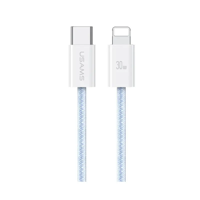 کابل شارژ USB-C to Lightning یوسمز مدل Usems US-SJ657 با طول 1.2 متر توان 30 وات