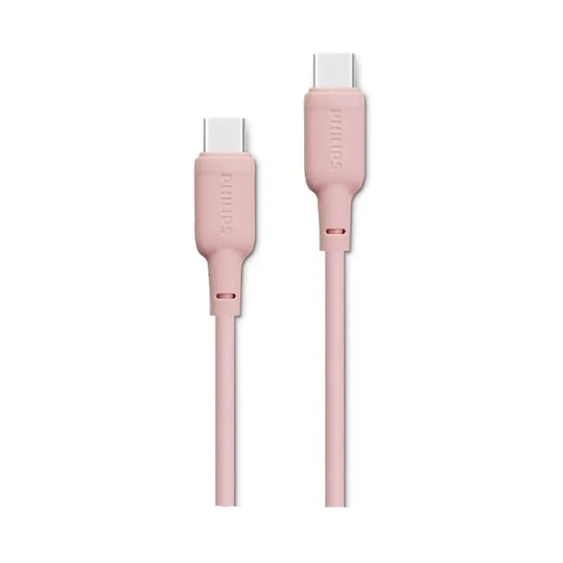 کابل شارژ USB-C to USB-C فیلیپس مدل Philips DLC6541 با طول 1.2 متر توان 60 وات