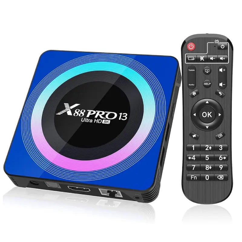 اندروید باکس مدل X88 PRO 13 BLUE 4GB 32GB